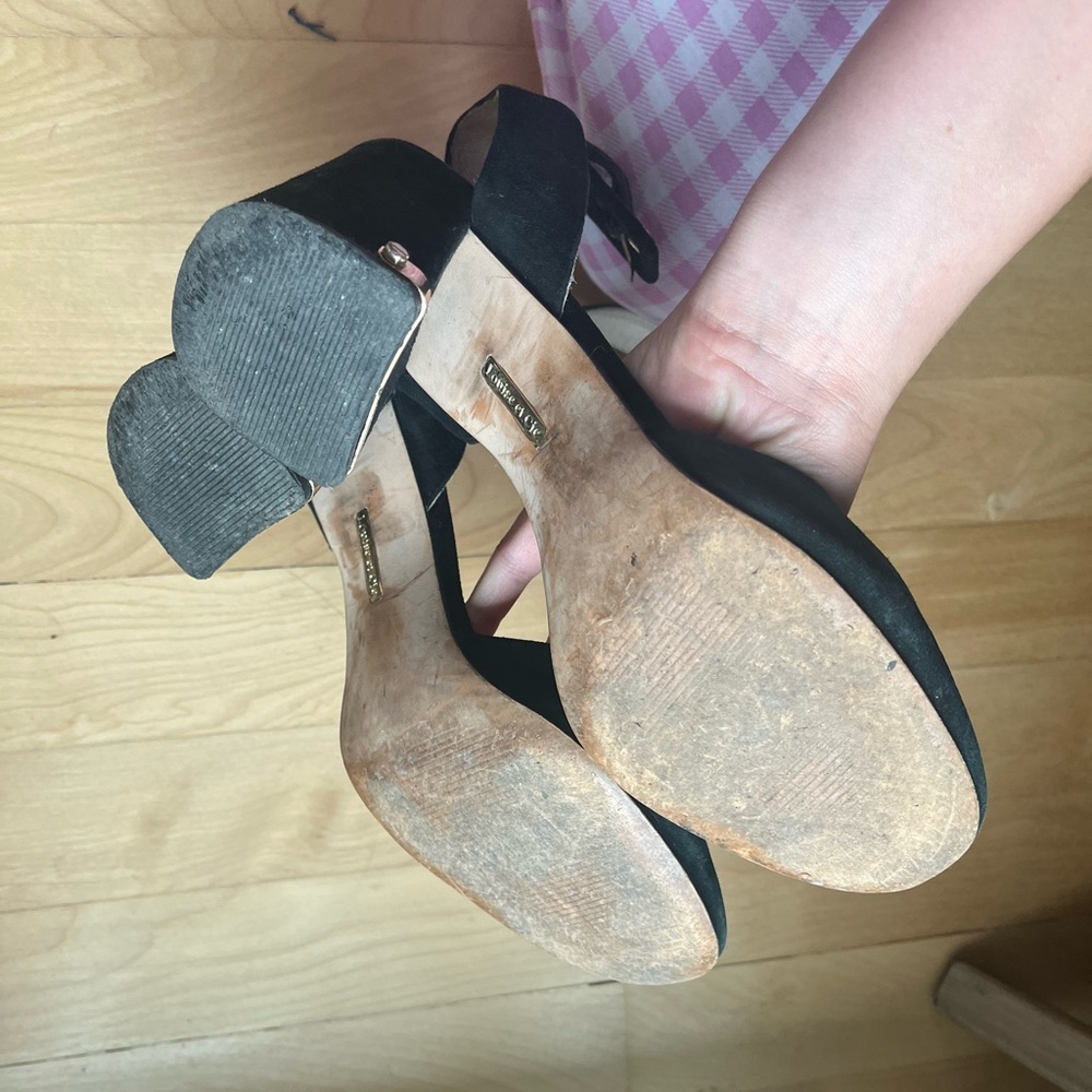 Well worn genuine leather shoes